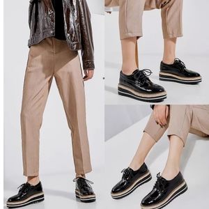 Limelight Patent Leather Platform Oxfords Shoes Size 8(Women)